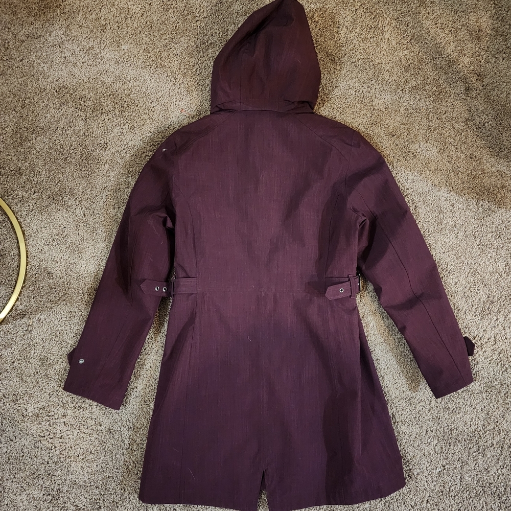 Kirkland Signature Ladies' Trench Coat Purple Lightweight Water Resistant - Picture 9 of 12